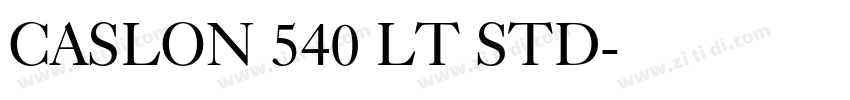 CASLON 540 LT STD字体转换